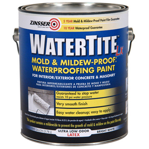 Zinsser 270267-XCP2 Waterproofing Paint WaterTite White Smooth 1 gal White  - pack of 2