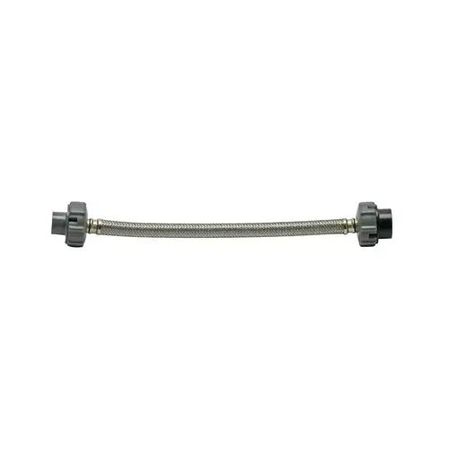 Click Seal Series Water Supply Connector, 3/8 x 1/2 in, Compression x FIP, Polymer/Stainless Steel
