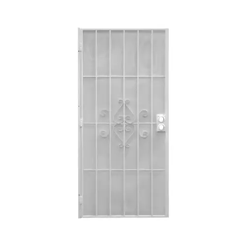 Regal Series Door Screen, 80 in L, 30 in W, Steel, White