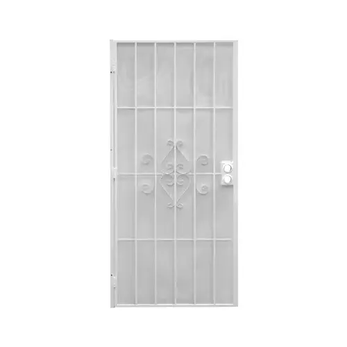 PRECISION 3818WH2868 Regal Series Door Screen, 80 in L, 32 in W, Steel, White