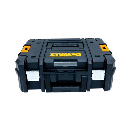 TSTAK II Series Flat Top Tool Box, 66 lb, Plastic, Black, 4-Compartment