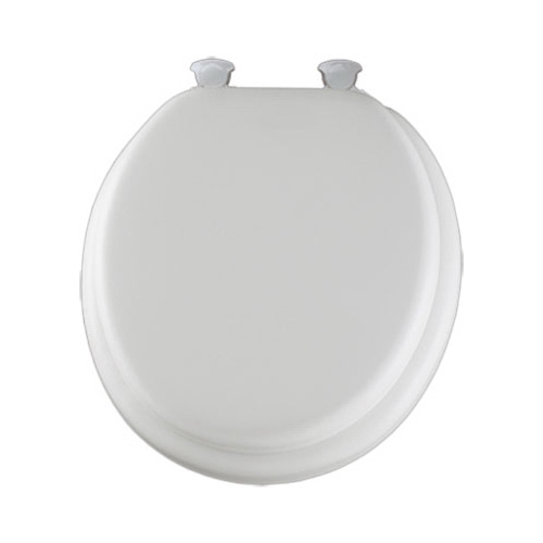 Toilet Seat Round White Vinyl Vinyl