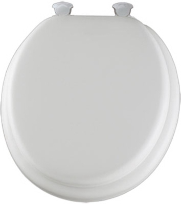 BEMIS 13EC-000 Toilet Seat Round White Vinyl Vinyl