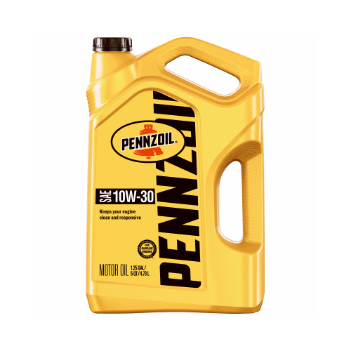 Motor Oil, 10W-30, 5 qt Bottle Amber