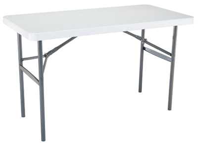 Living Accents TA2448B Folding Table 24" W X 48" L Rectangular White