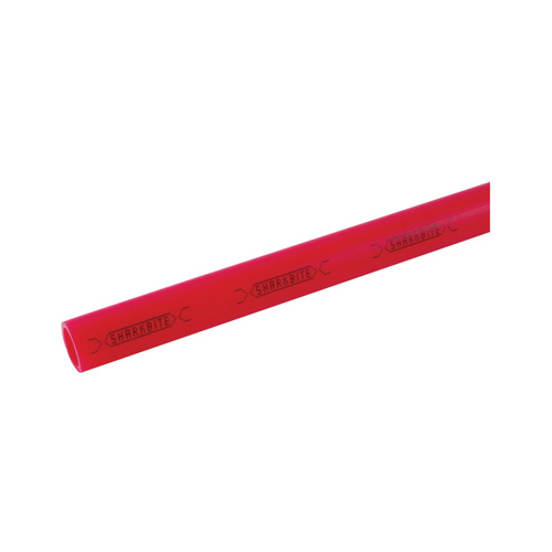 PEX Stick Pipe, Red, 1/2 In. Copper Tube Size x 5 Ft.