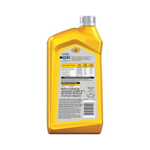 PENNZOIL 550022687-XCP6 Platinum Motor Oil, 10W-30, 1 qt Bottle - pack of 6