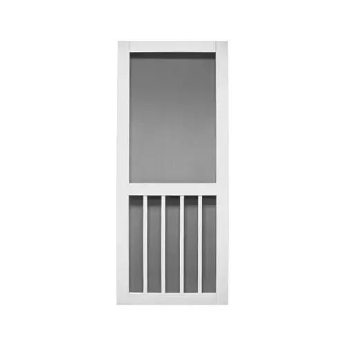 PRECISION 3670WH2868N Screen Door 80" H X 32" W Magnolia White Vinyl/Wood White