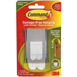 Command 4-pack White Mini Picture Hanging Stabilizing Strips in the Picture  Hangers department at