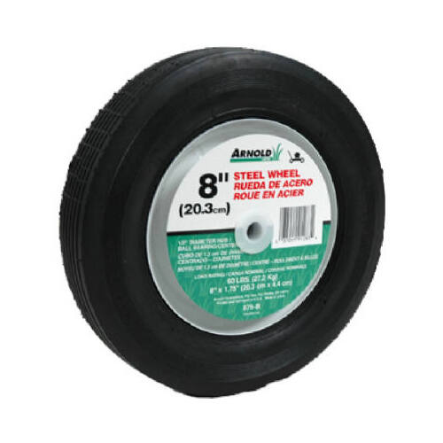 Arnold 4903220005 Lawn Mower Replacement Wheel 1.75" W X 8" D Steel 60 lb