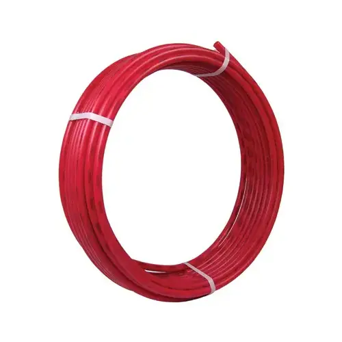 PEX Coil Pipe, Red, 1/2 In. Copper Tube Size x 300 Ft.