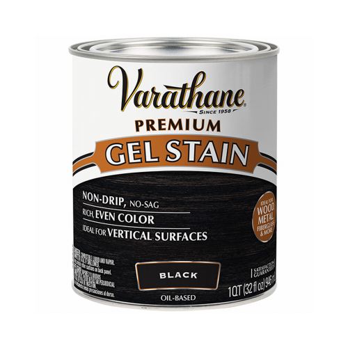 Premium Stain, Black, Gel, Paste, 1 qt