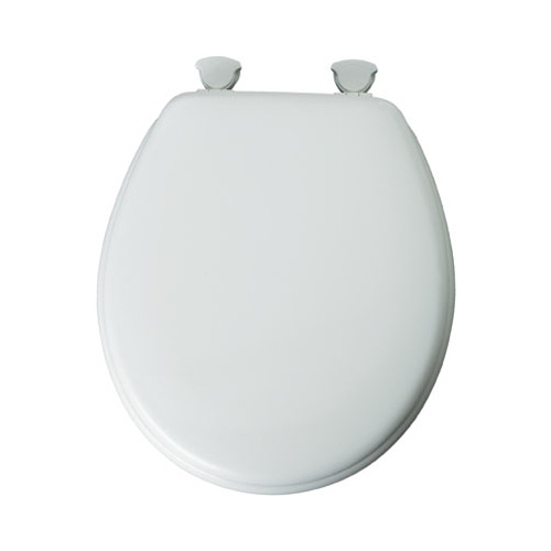 Mayfair by Bemis 44ECA000 Toilet Seat Round White Molded Wood Gloss