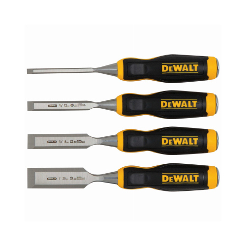 DEWALT DWHT16063 Chisel Set, 4-Piece, Black/Yellow