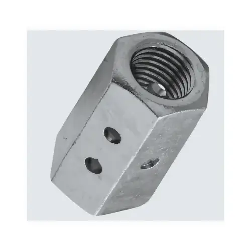 4003BC 1" Coupler with Course Thread Zinc Plated Finish