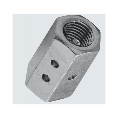 4003BC 7/8" Coupler with Course Thread Zinc Plated Finish