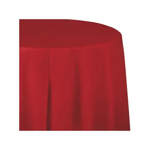 Plastic Table Cover, Red, 54 x 108 In.