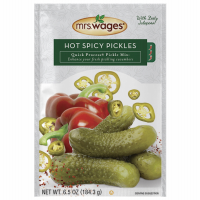 Mrs. Wages W655-J7425 Hot Spicy Pickle Mix, 6.5 oz Pouch