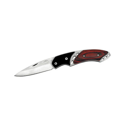 FROST CUTLERY COMPANY 15-635PW Boxer Pocket Knife, Red Pakkawood Handle, 2.5-In. Blade