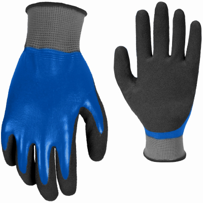 Big Time Products 94408-26 Double Dip Coated Gloves, Textured, Water Resistant, Men's XL