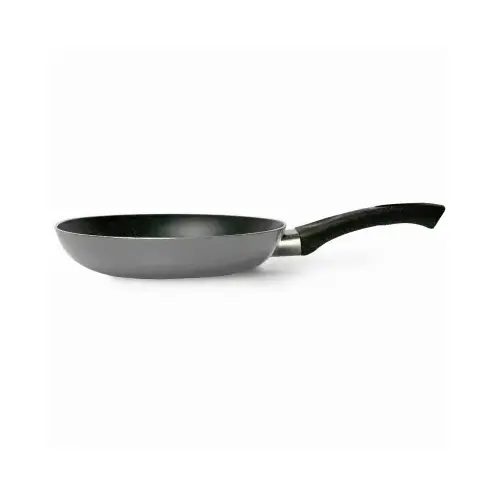 Elements Frying Pan, 8 in Dia, Aluminum, Gray, Non-Stick: Yes, Dishwasher Safe: Yes