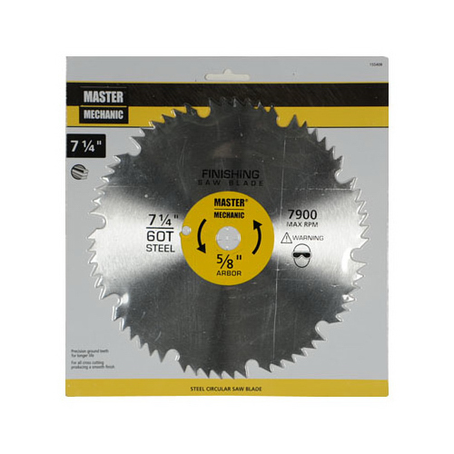 Master Mechanic 155408 Steel Combo Circular Saw Blade, 60-Tooth x 7-1/4-In.