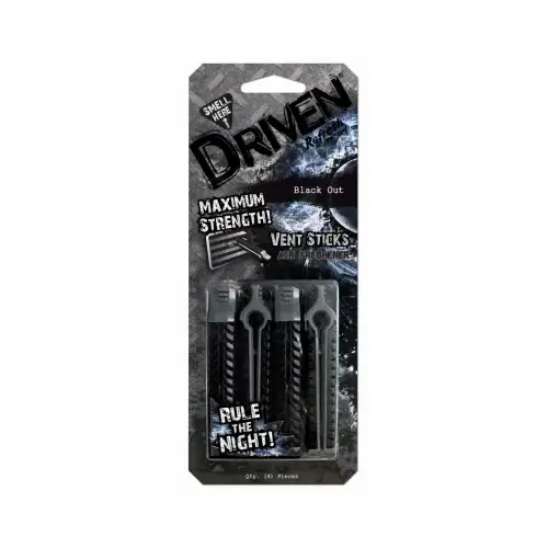 AMERICAN COVERS INC 73103B Driven Car Air Freshener, Vent Stick, Titanium Rain Scent - pack of 4