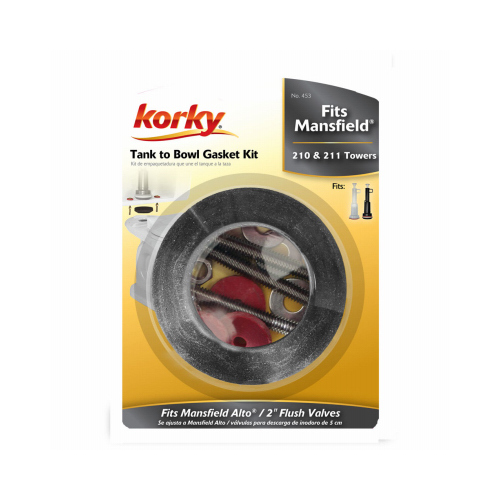 Korky 453BP Gasket and Hardware Kit, Rubber, Black
