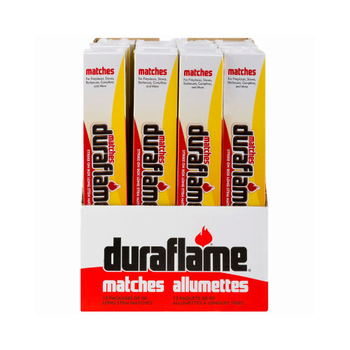 Duraflame 11763-XCP12 Safety Matches Box, 50-Stick - pack of 600