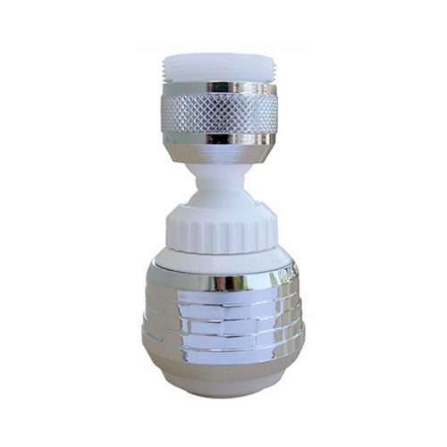 LARSEN SUPPLY CO., INC. 09-1228 Siroflex Kitchen Swivel Spray Aerator, 360 Degree, White & Chrome