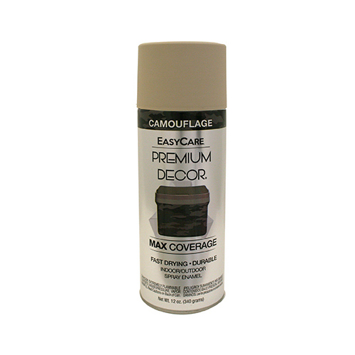 Premium Decor Spray Paint, Camouflage Flat Light Khaki, 12-oz.