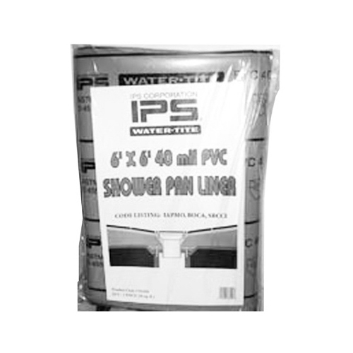 IPS Corporation 83450 PVC Shower Pan Liner Kit, Gray, 6 x 6-Ft.