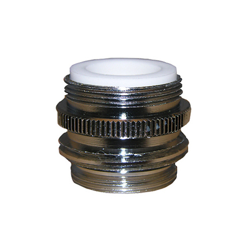 Garden Hose Aerator Adapter, 55/64-In. x 27 x 15/16-In. x 27 x 3/4-In. Male