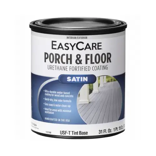 Porch & Floor Acrylic Coating, Satin Tint Base, 1-Qt. - pack of 4