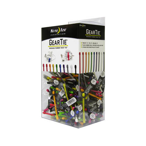 Gear Tie, Bendable Wire, Assorted Colors, 3-In.
