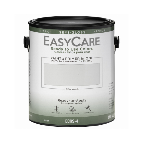 Ready To Use Colors Paint & Primer, Interior Semi-Gloss Acyrlic, Sea Wall, Gallon