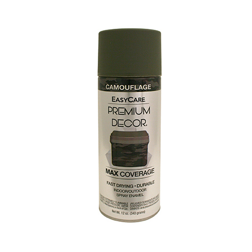 Premium Decor Spray Paint, Camouflage Forest Green, 12-oz.