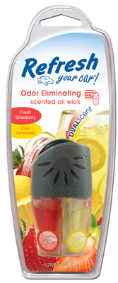 AMERICAN COVERS INC 09852Z Oil Wick Air Freshener, Fresh Strawberry/Cool Lemonade Scent, 1 Pack