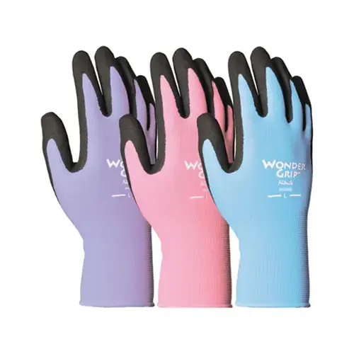 Wonder Grip Garden Gloves, Large, Assorted Colors