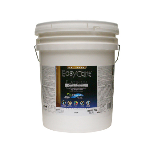 Platinum Interior Paint & Primer + Stain Blocker, Tint Base Flat Latex, 5 Gallons