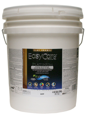 TRUE VALUE MFG COMPANY ECPFT-5G Platinum Interior Paint & Primer + Stain Blocker, Tint Base Flat Latex, 5 Gallons