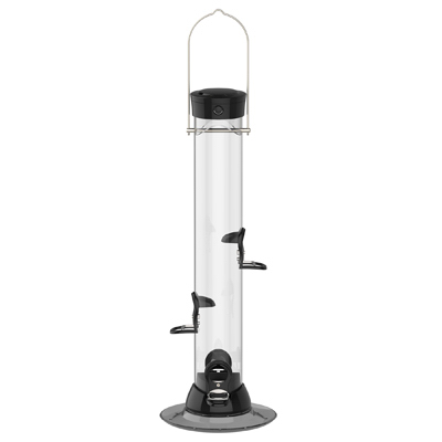 Droll Yankees CC18S 4-Port Sunflower/Mixed Seed Feeder Black/Silver