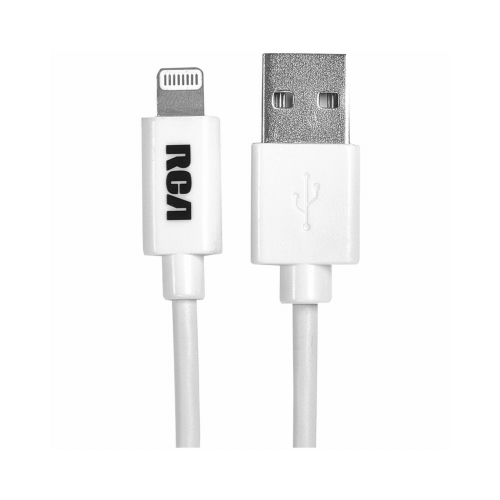 Lightning Power & Sync Cable, White, 3-Ft.