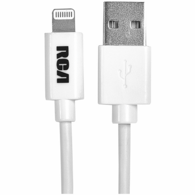 JENSEN JAH754V Lightning Power & Sync Cable, White, 3-Ft.