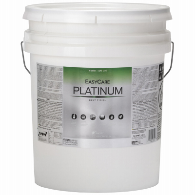 TRUE VALUE MFG COMPANY ECPSD-5G Platinum Interior Latex Paint/Primer In One, Deep Base Semi-Gloss, 5-Gallons