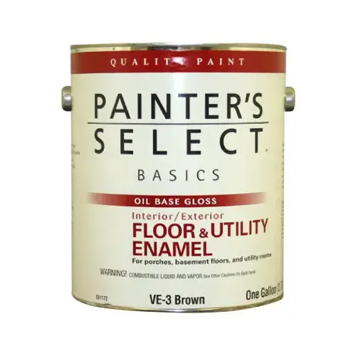 Floor & Utility Enamel, Light Gray, Oil-Base, 1-Gallon