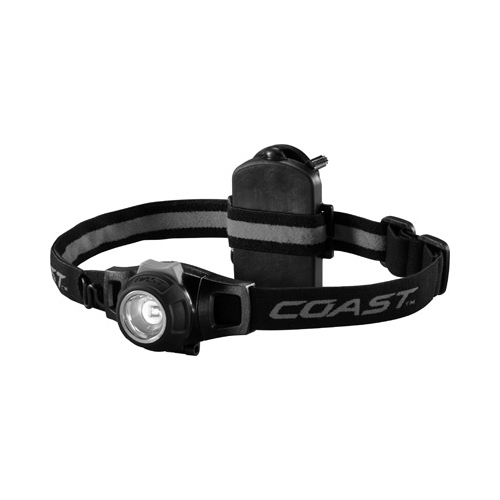 COAST 19284 Adjustable Headlamp, AAA Battery, LED Lamp, 305 Lumens, Bulls-Eye Spot Beam, 2 hr 15 min Run Time, Black