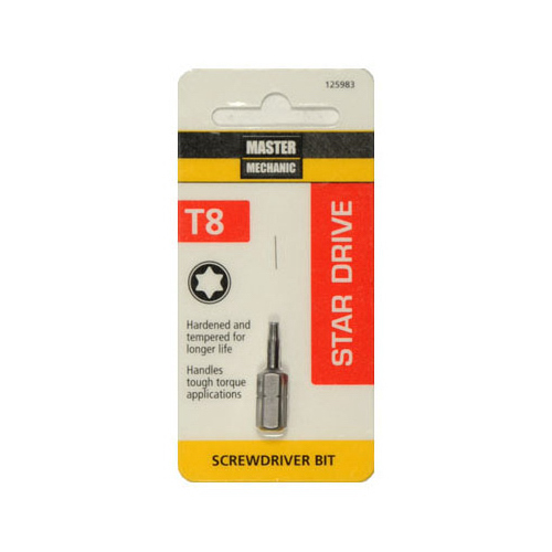 Torx T8 Insert Driver Bit, 1 In.