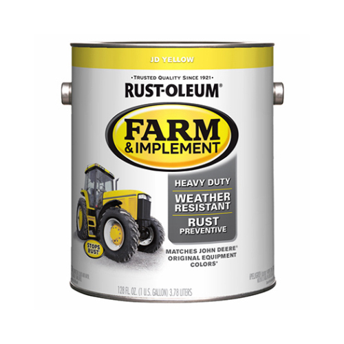 Rust-Oleum 280175-XCP2 Specialty Farm Equipment Enamel Paint, John Deere Bright Yellow, 1-Gallon - pack of 2