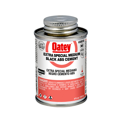 Oatey 30916 Black ABS Pipe Cement, 4oz.